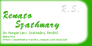 renato szathmary business card
