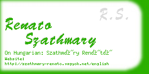 renato szathmary business card